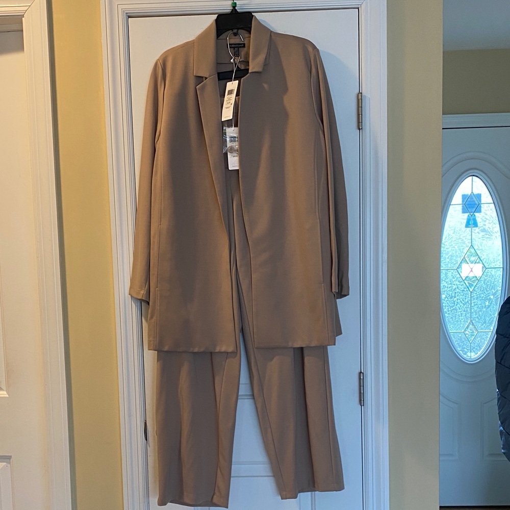 Eileen Fisher Flex Tencel Ponte Long Jacket NWT Pants Listed Separately